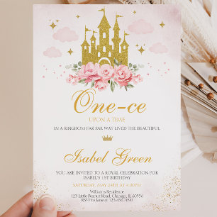 Invitación Érase Una Vez Princesa Cumpleaños 1