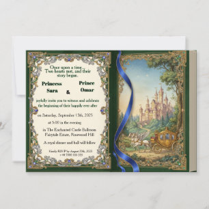 Invitación Érase una vez un castillo de cuento de hadas boda