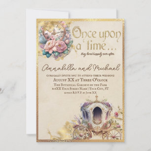 Invitación Érase una vez un cuento de hadas acuarela vintage