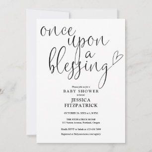 Invitación Érase una vez una bendición Todo en uno para baby