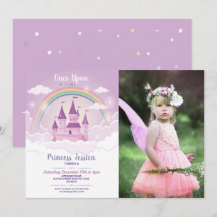Invitación Érase una vez una foto del castillo de cumpleaños 