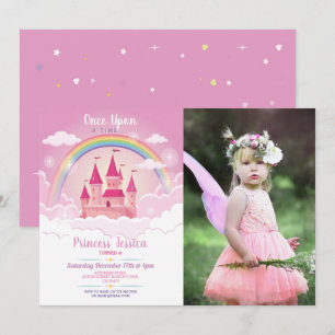 Invitación Érase una vez una foto del castillo de cumpleaños 