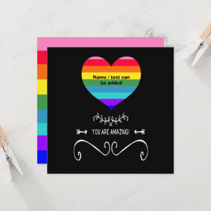 Invitación ¡Eres Increíble! Corazón arcoiris