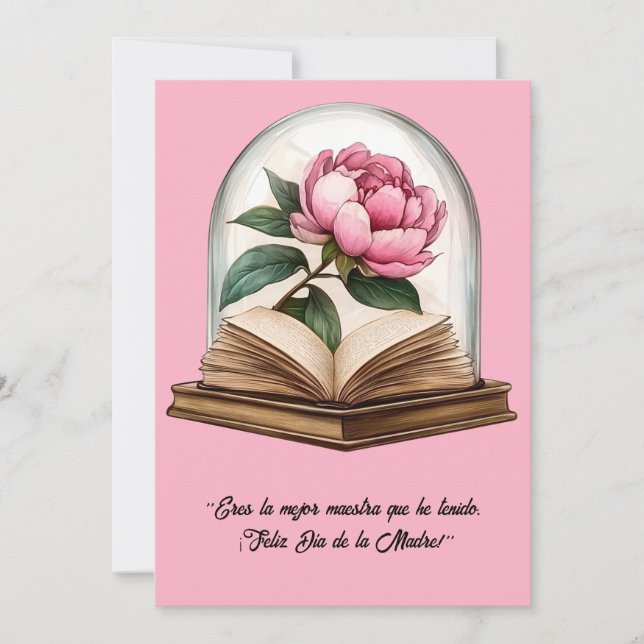 Invitación "Eres la mejor maestra que he tenido. Madre" (Anverso)