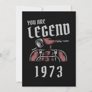 Invitación Eres leyenda Vespa antigua