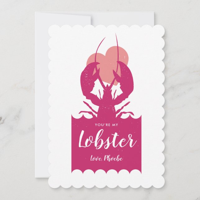 Invitación Eres mi amante Valentine rosa (Anverso)