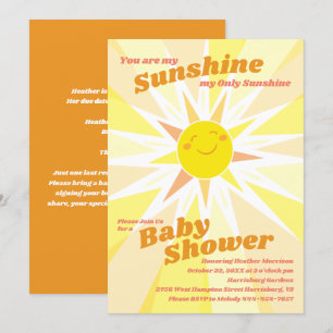 Invitación Eres mi Baby Shower Sunshine