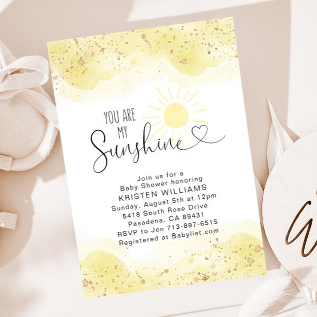 Invitación Eres Mi Baby Shower Sunshine (Subido por el creador)