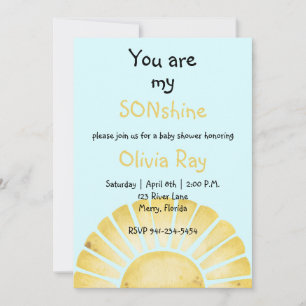 Invitación Eres mi bebé de Sonshine