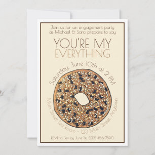 Invitación Eres mi compromiso con el Boda de todo Bagel