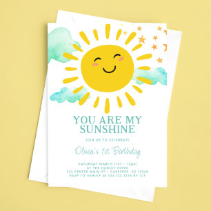Invitación Eres mi Fiesta del primer cumpleaños.