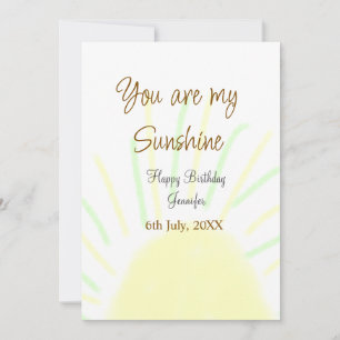 Invitación Eres mi nombre de agregación amarillo pastel sunsh