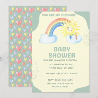 Invitación Eres Mi Sexo Sunshine Neutral Baby Shower