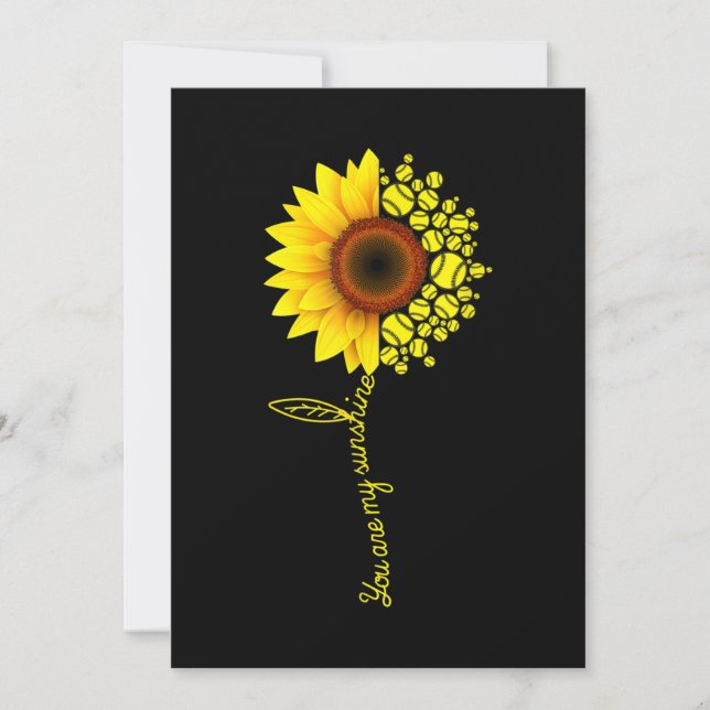 Invitación Eres Mi Softbol Sunshine Sunflower (Anverso)