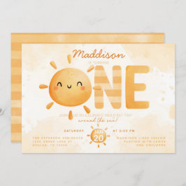 Invitación Eres mi sol convirtiéndose en un Fiesta de primer 