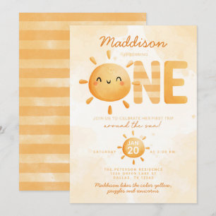 Invitación Eres mi sol convirtiéndose en un Fiesta del primer