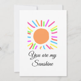 Invitación eres mi sol naranjas amarillos rayos solares añadi