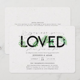 Invitación Eres Tan Amante Adopción Tropical Baby Shower