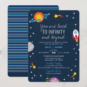 Invitación Eres un chico adorado adoptando Baby Shower