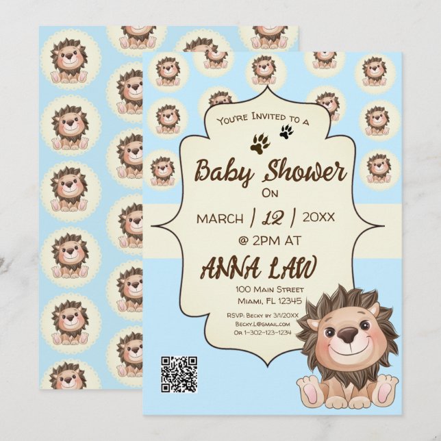 Invitación Eres un chico grande y lindo (Anverso / Reverso)