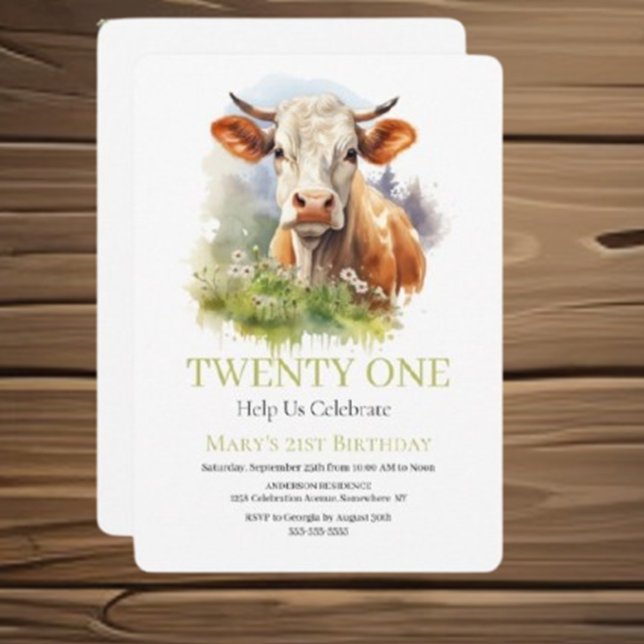 Invitación Eres un cumpleaños de vaca invitado (Delight your guests and set the tone for a fun-filled celebration. Customize yours today!)