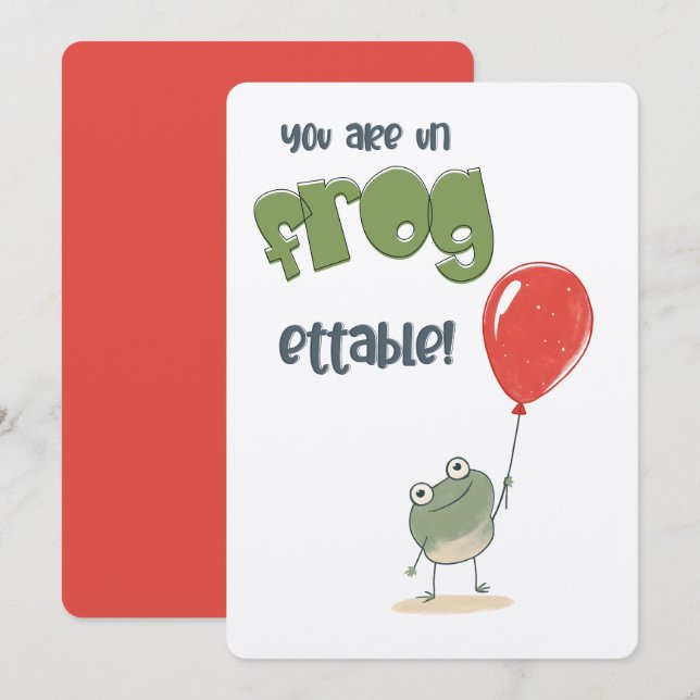 Invitación ¡Eres un "no-rana-ettable"! | Un cumpleaños de Rib (Anverso / Reverso)