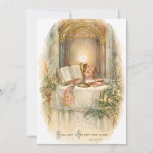 Invitación Eres un Sacerdote para Siempre Aniversario Católic