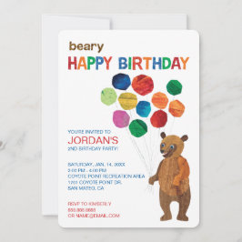 Invitación Eric Carle | Oso marrón - Cumpleaños feliz con el 