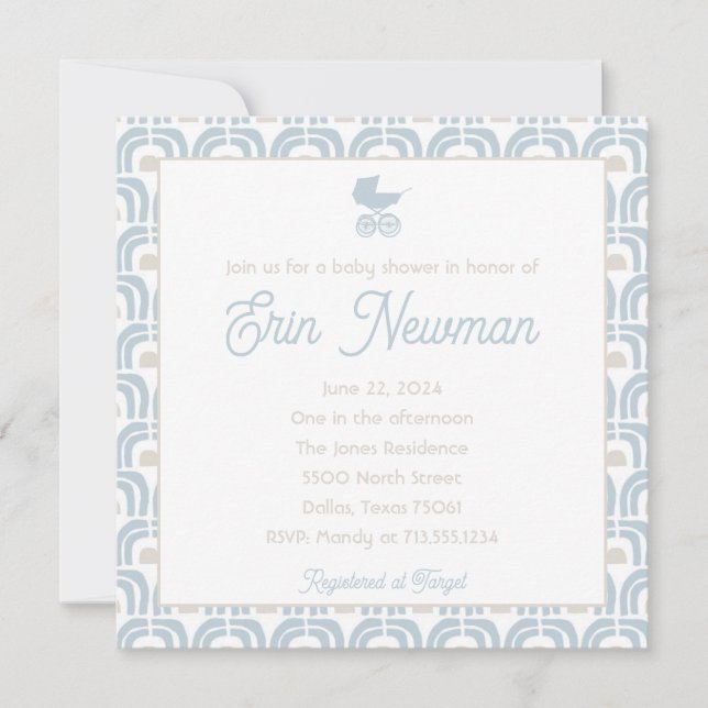 Invitación Erin baby ducha (Anverso)
