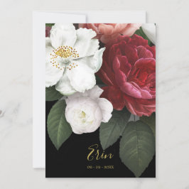 Invitación Erin Burgundy Rosa Gold Elegant