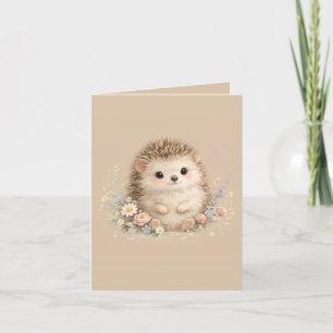 Invitación Erizo europeo adorable jardín 