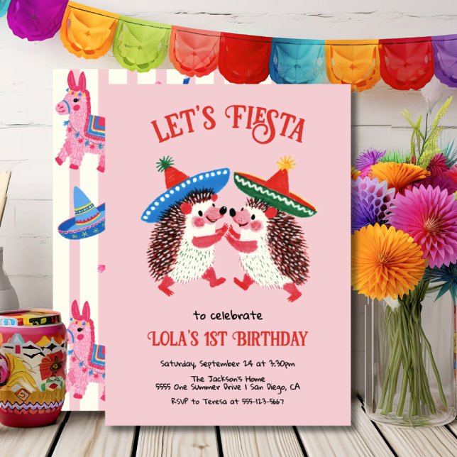 Invitación Erizo Fiesta de Cumpleaños Mexicana (Subido por el creador)