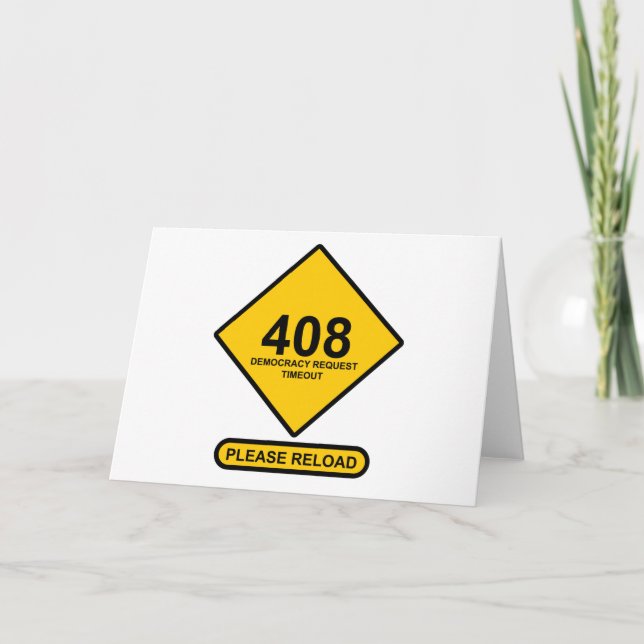 Invitación Error 408: Tiempo de espera de solicitud de democr (Anverso)