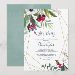 Invitación Erupción tropical geométrica Vamos Fiesta