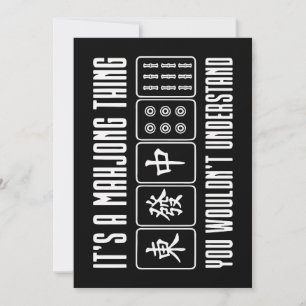 Invitación Es algo de Mahjong que no entenderías