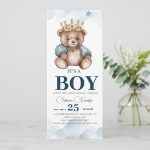 Invitación ES Baby Shower BOY Bear