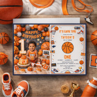 Es Baloncesto Hora del Juego Cumpleaños número 1 A