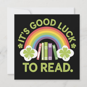 Invitación Es buena suerte leer bibliotecario irlandés de mae