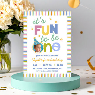 Invitación Es Divertido Ser Un Cumpleaños Colorido