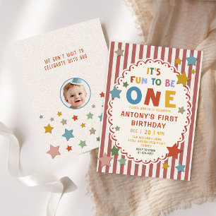 Invitación Es divertido ser una foto colorida Inv cumpleaños 
