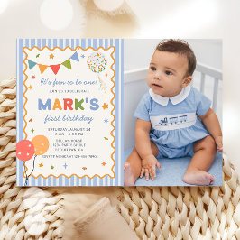 Invitación Es divertido ser una foto de cumpleaños colorida