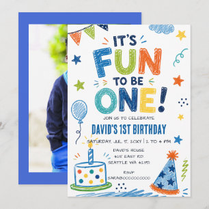 Invitación Es divertido ser una foto de cumpleaños de garabat