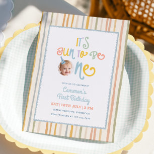 Invitación Es divertido ser una raya pastel de cumpleaños 1