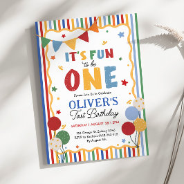 Invitación Es divertido ser uno: Cumpleaños de niño de colore
