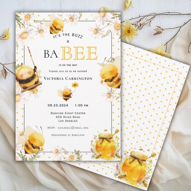 Invitación Es el Baby Shower Buzz Bumble Bee (Subido por el creador)