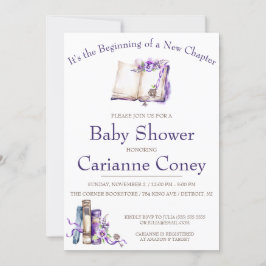 Invitación Es el comienzo de un nuevo capítulo, Baby Shower
