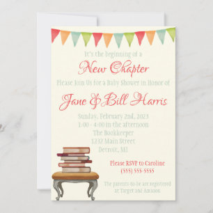 Invitación Es el comienzo de un nuevo capítulo de Baby Shower