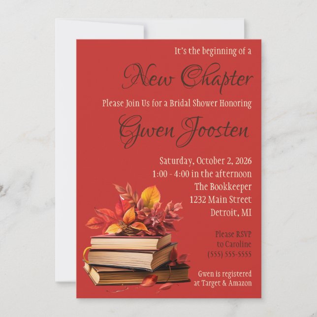 Invitación Es el comienzo de una nueva ducha de novias (Anverso)