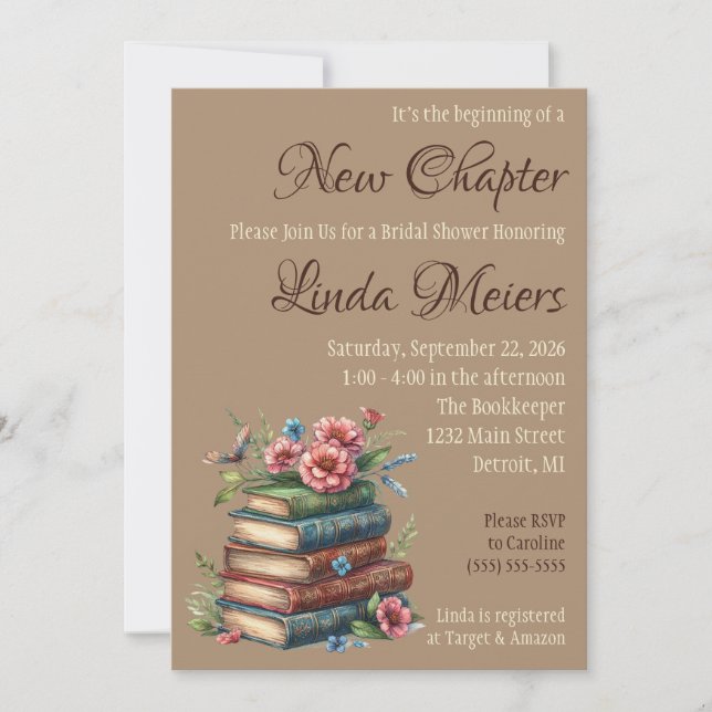 Invitación Es el comienzo de una nueva ducha de novias (Anverso)