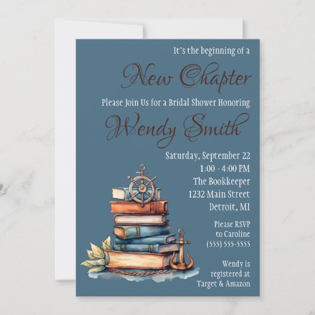 Invitación Es el comienzo de una nueva ducha de novias (Anverso)